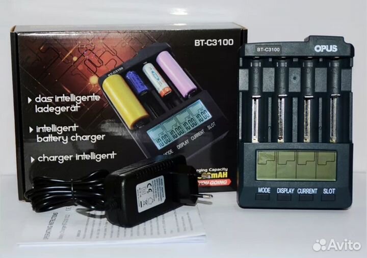 Интеллектуальное зарядное устройство Opus bt-c3100