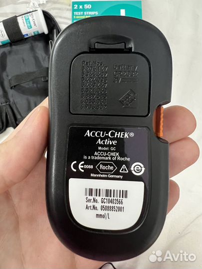 Глюкометр акку чек актив бу + тест полоски