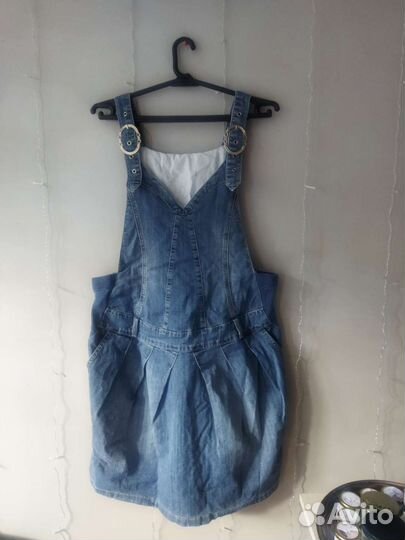 Комбинезон сарафан для беременных джинсовый