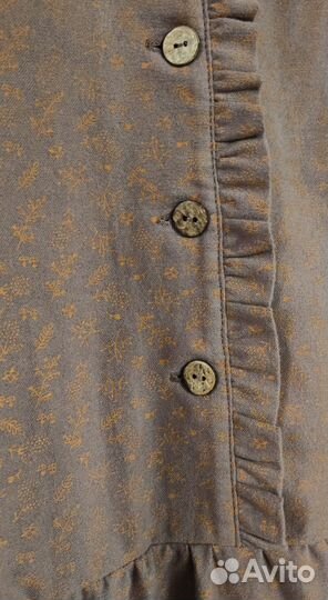 Платье свободного кроя из теплого хдопка