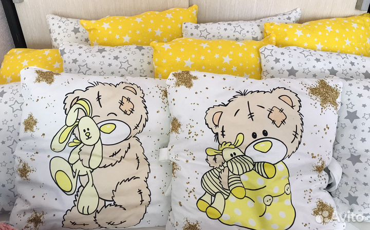 Бортики в кроватку(подушки)