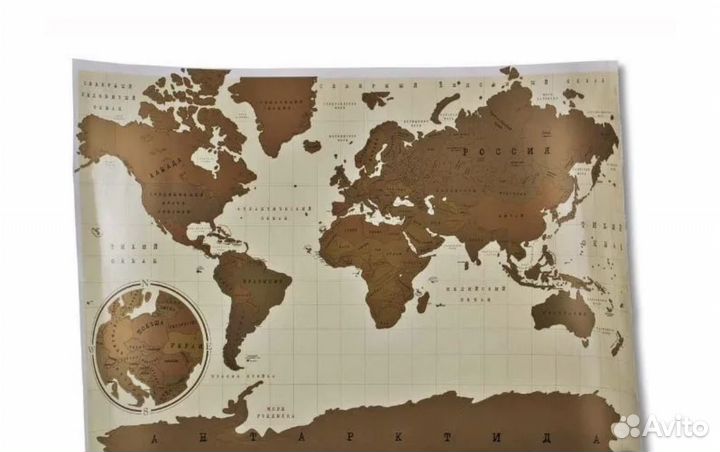 Скретч карта мира постер