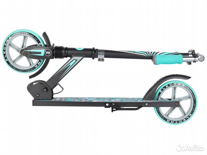 Самокат складной Ridex Electra 180 мм, серый/мятны