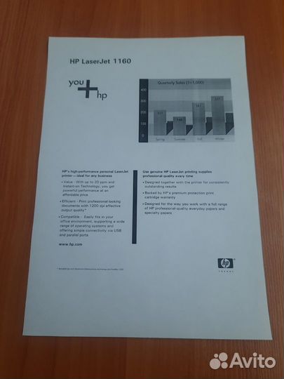 Лазерный принтер HP LaserJet 1160. Гарантия