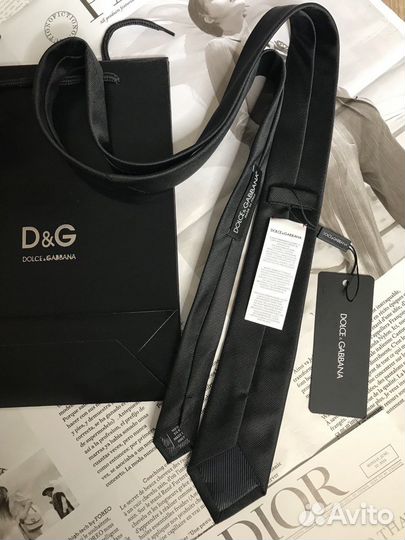 Галстук от Dolce Gabbana узкий черный