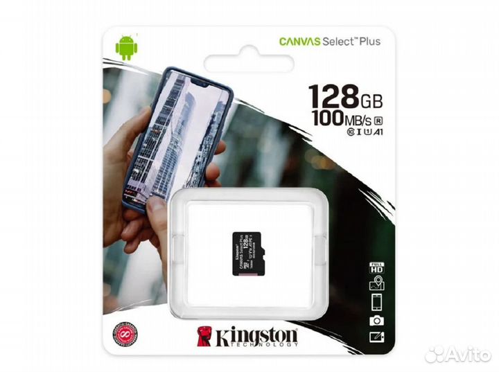 Карта памяти microsdxc Kingston 128 Гб новая