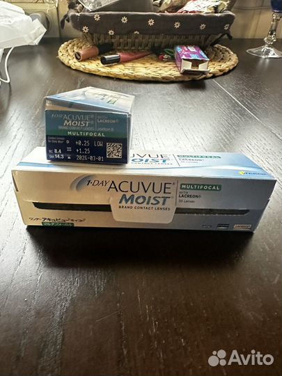 Линзы контактные acuvue moist 1 Day