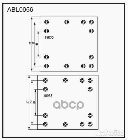 Накладки тормозные,комплект STD / WVA (19030/19