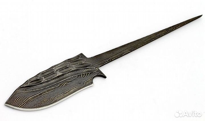 Клинок Заяц, сталь дамаск, камень-долы