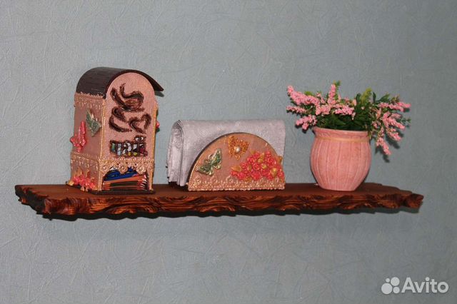Полка настенная деревянная