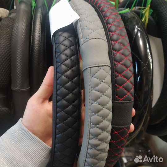 Оплетка на руль из эко кожи, М