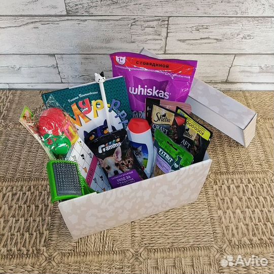 Бокс подарочный для кошек Дуэт 13в1