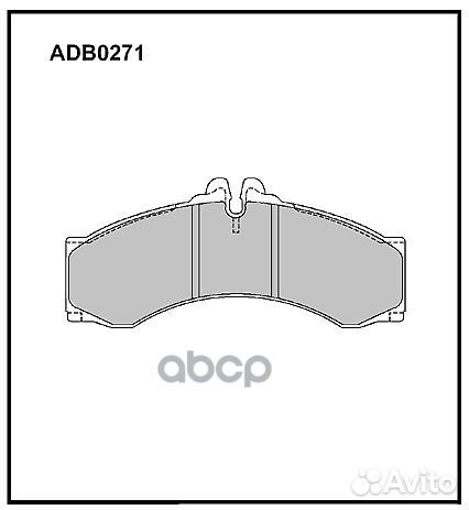 Колодки тормозные дисковые перед ADB0271 AL