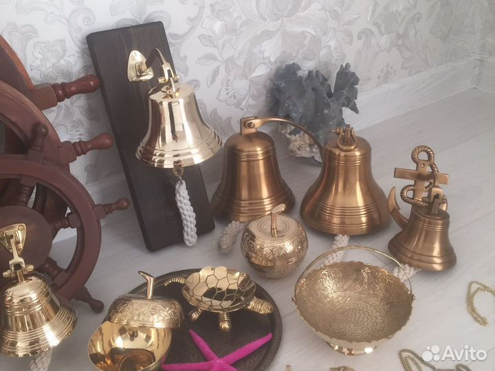 Штурвал Зеркало Колокольчики Рында Якорь