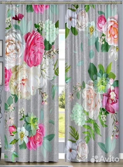 Фотошторы нов 2шт комплект габардин