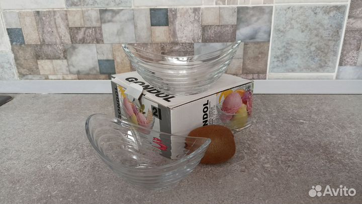 Салатницы-розетки стеклянные