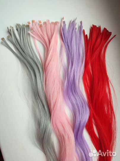 Волосы для наращивания на капсулах био волна 10шт