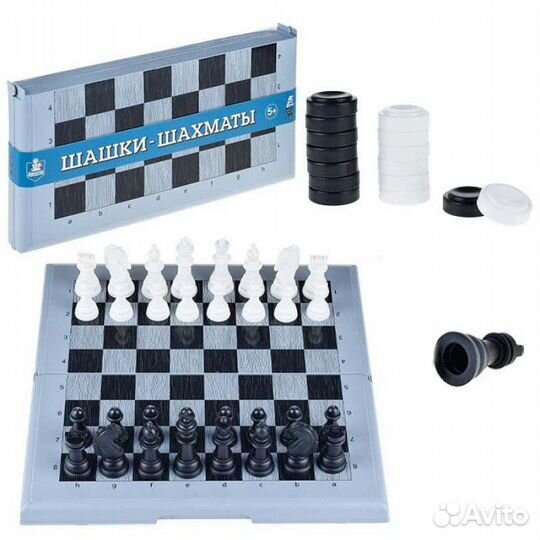 Игра настольная Шашки-Шахматы Десятое королевство