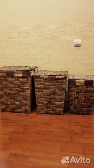 Корзины новые интерьерные плетеные