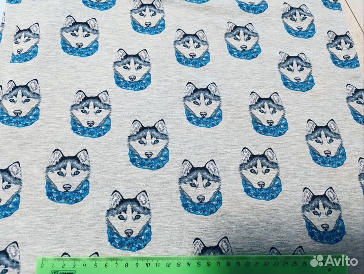 Футер, ткань трикотажная отрез новогодняя