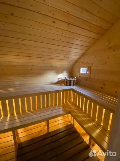 Баня с чаном на дровах