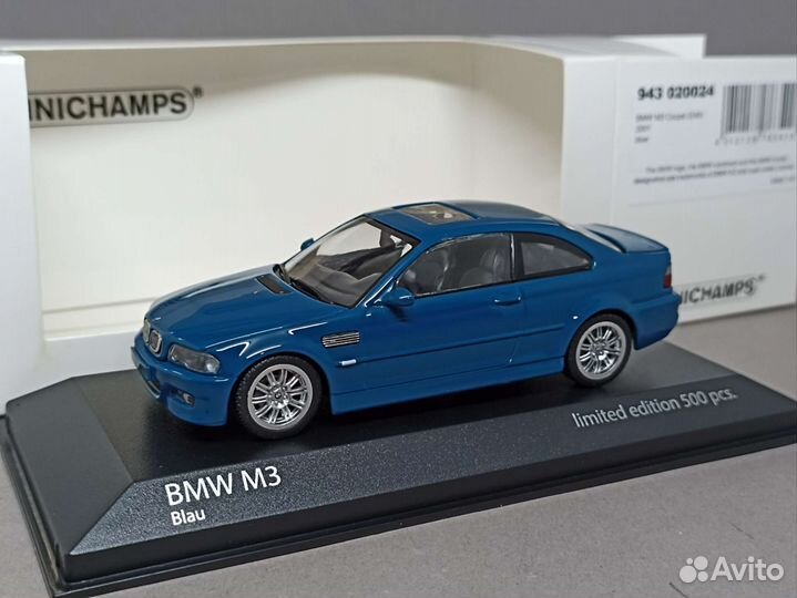 Bmw M3 E46 2001 1:43 Minichamps
