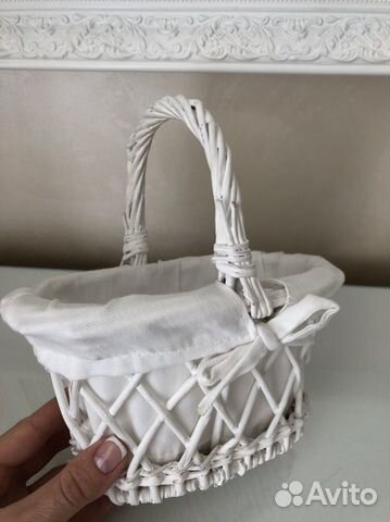 Белый декор, корзинка, Декор для свадьбы