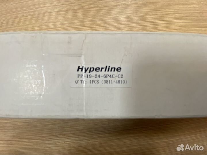 Hyperline PP-19-24-6P4C-C2 Патч панель 1U, 24xRJ-1