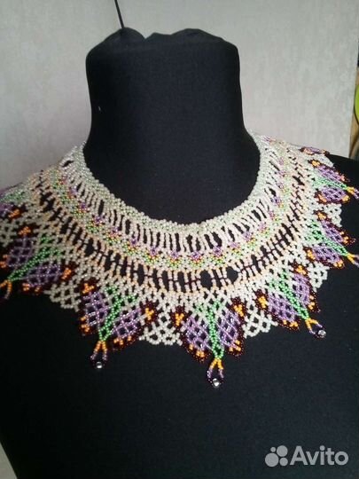Воротник из бисера