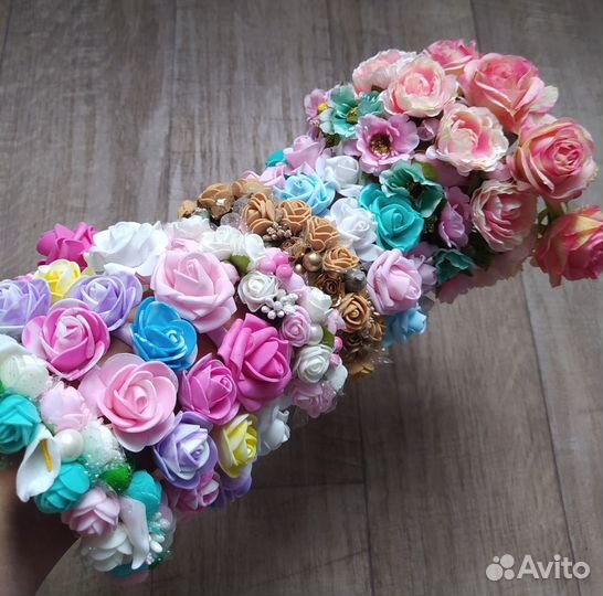 Ободки из цветов фоамиран