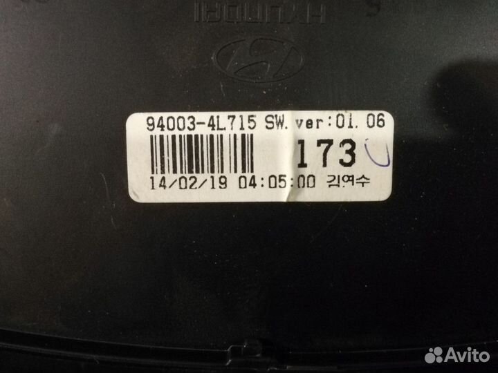 Щиток приборов Hyundai Solaris 1