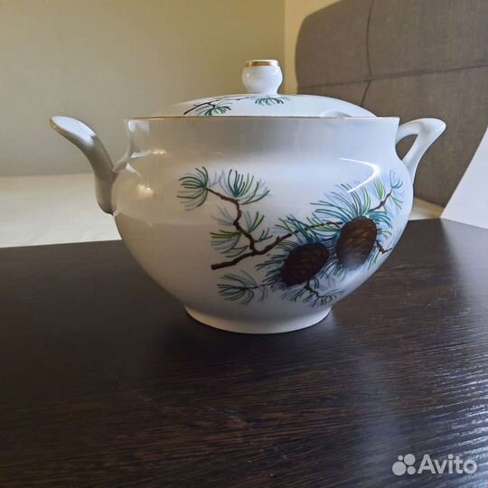 Супница с блюдом фарфор СССР