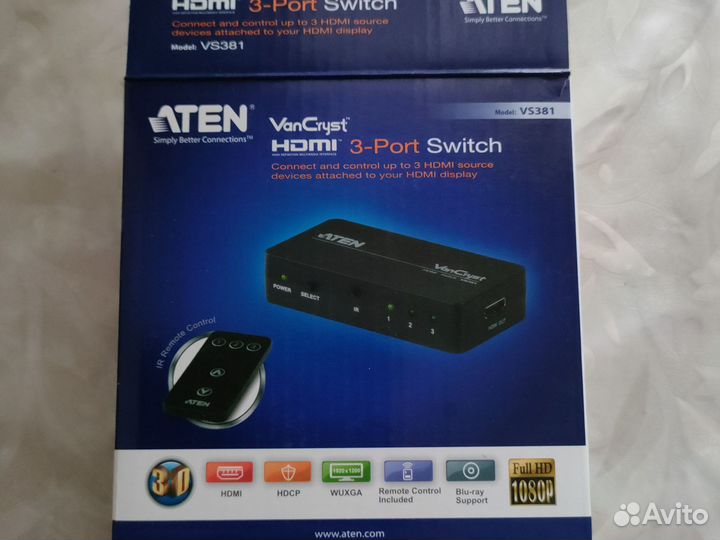 Hdmi switch 3*1 с пультом