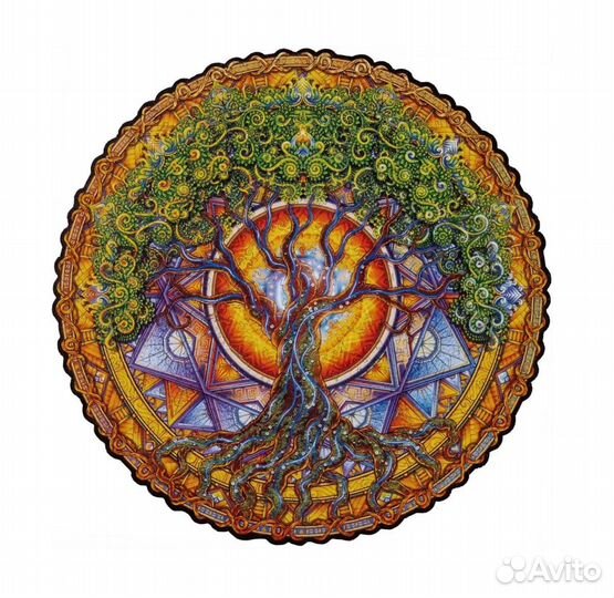 Фигурный пазл Unidragon, Мандала Дерево жизни, раз