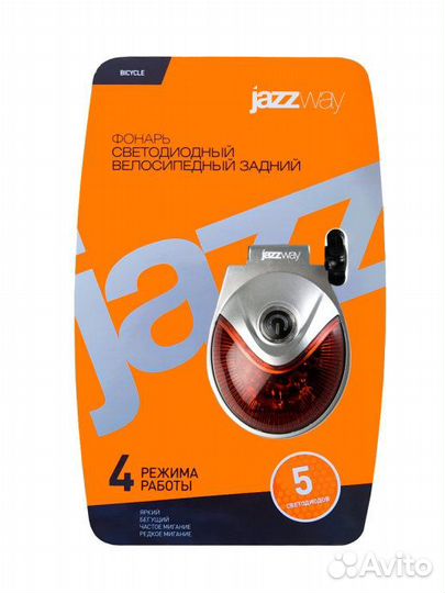 Фонарь вело jazzway B-R-L05 LED, задний, 54366