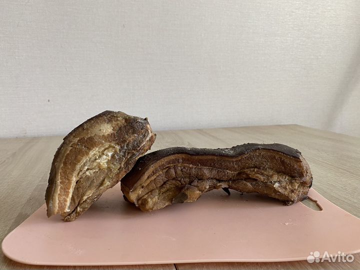 Домашнее сало, копченая грудинка, копченые ребра