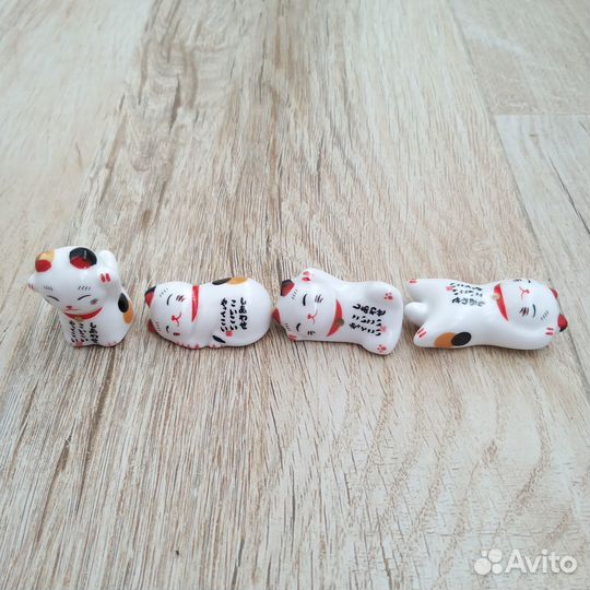 Статуэтка кошка фарфор для суши