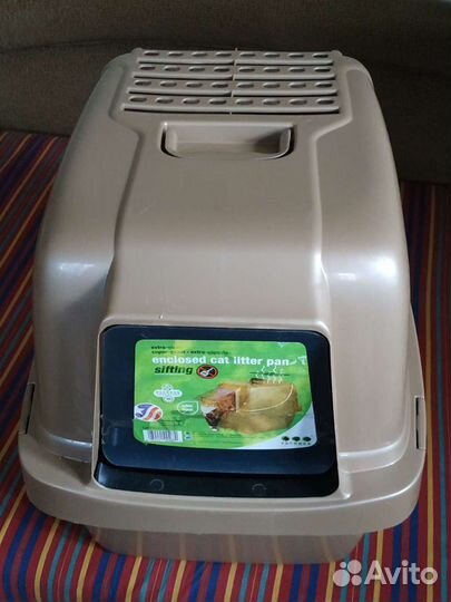 Туалет для кошек закрытый большой