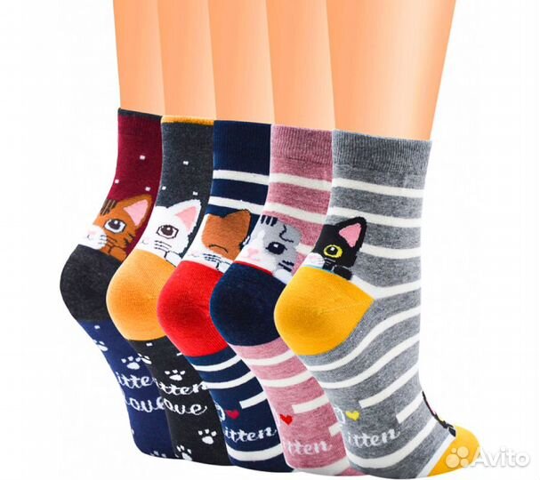 Носки Funfur Cats в наборе 5 пар