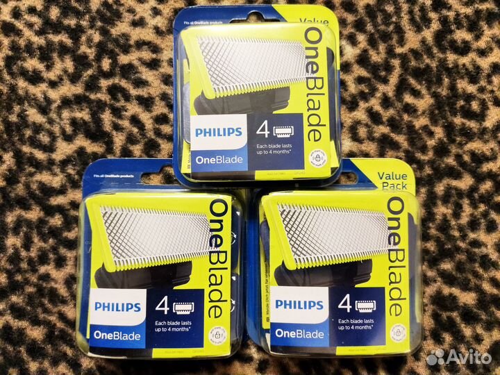 Лезвие Philips OneBlade 1/2/3/4шт QP240 Оригинал