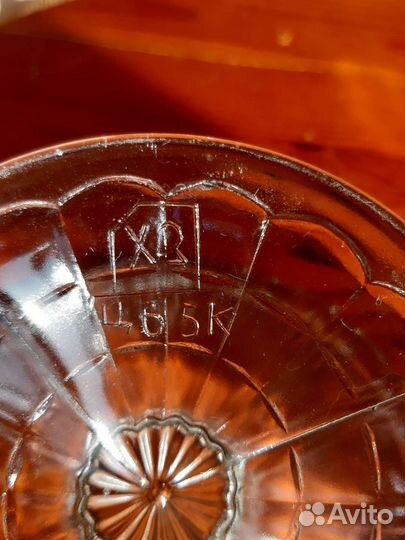 Фруктовница на ножке стекло СССР