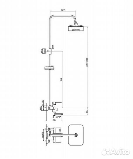Душевая система haiba HB2402