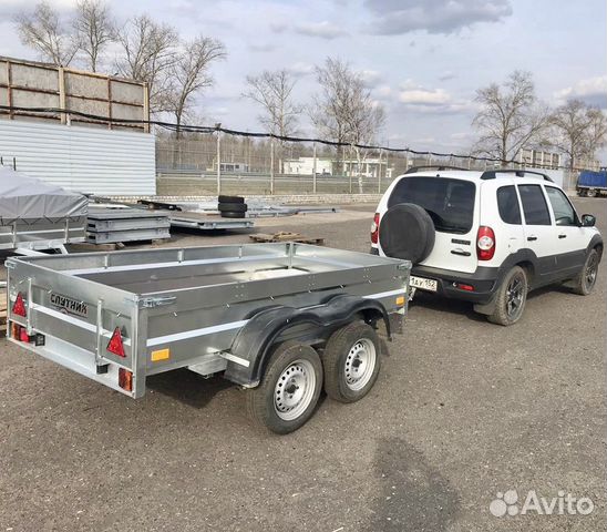 Прицеп Спутник 2х осный без тента (2,53х1,3)