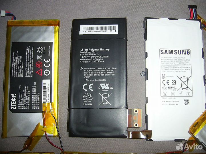 Аккумуляторы для мп3 плееров, планшетов 3.7V