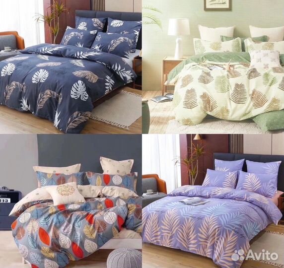 Евро Постельное белье на резинке простыня в круг