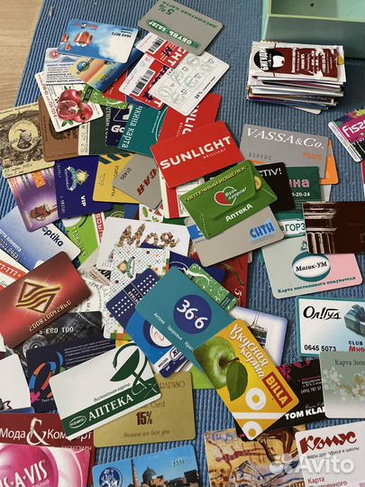 Дисконтные карты 150 шт визитки винтаж