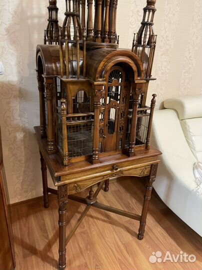 Клетка деревянная для птиц ручной работы