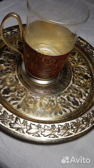 Подстаканники СССР и поднос