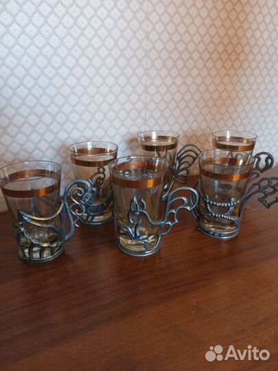 Набор стопок с подстаканниками