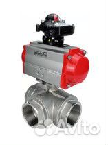 Кран шаровой DN.ru RP.SS316.200.MM 2 Ду50 Ру63 стандартнопроходной трехходовой L-тип, нержавеющая ст